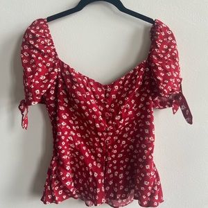 Red Reformation Blouse